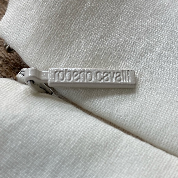 Roberto Cavalli Dress beaded white black evening cocktail dress sz 38 - Picture 6 of 9